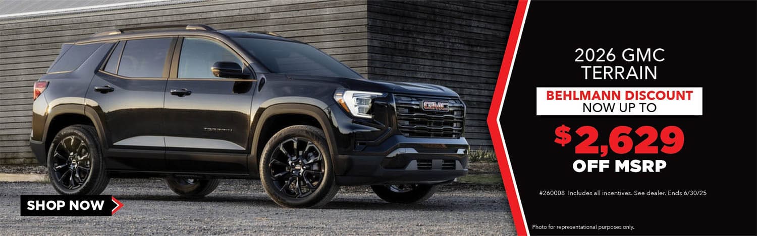 Up To $2,629 Off MSRP On The 2026 GMC Terrain